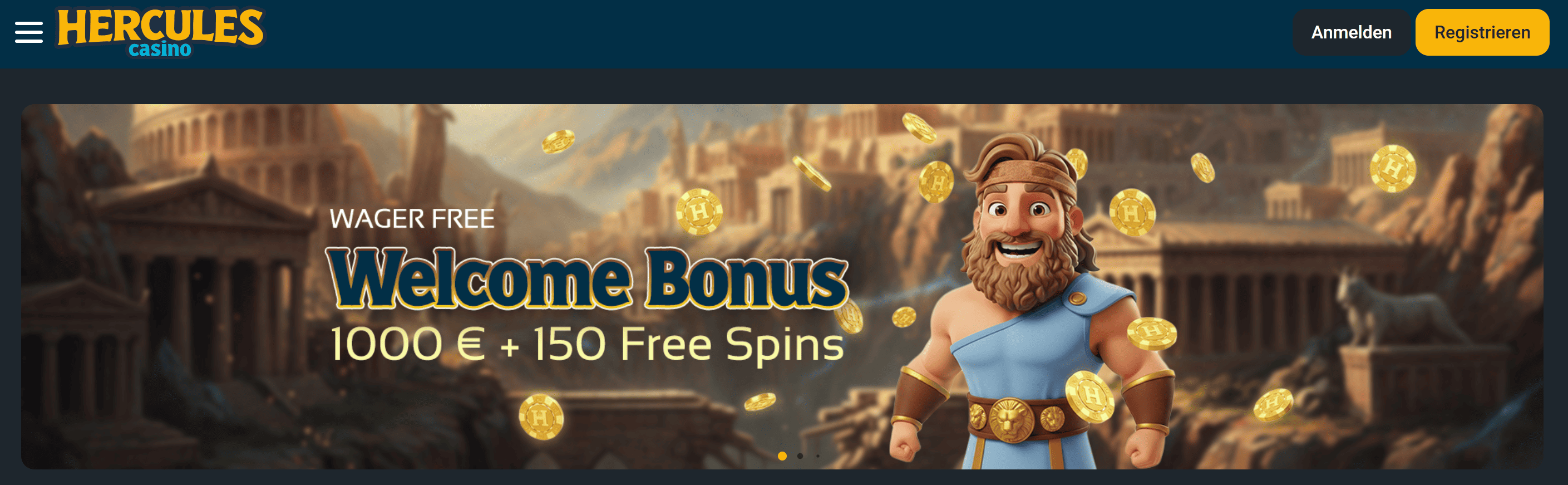 Screenshot der Spieloberfläche von Hercules Casino